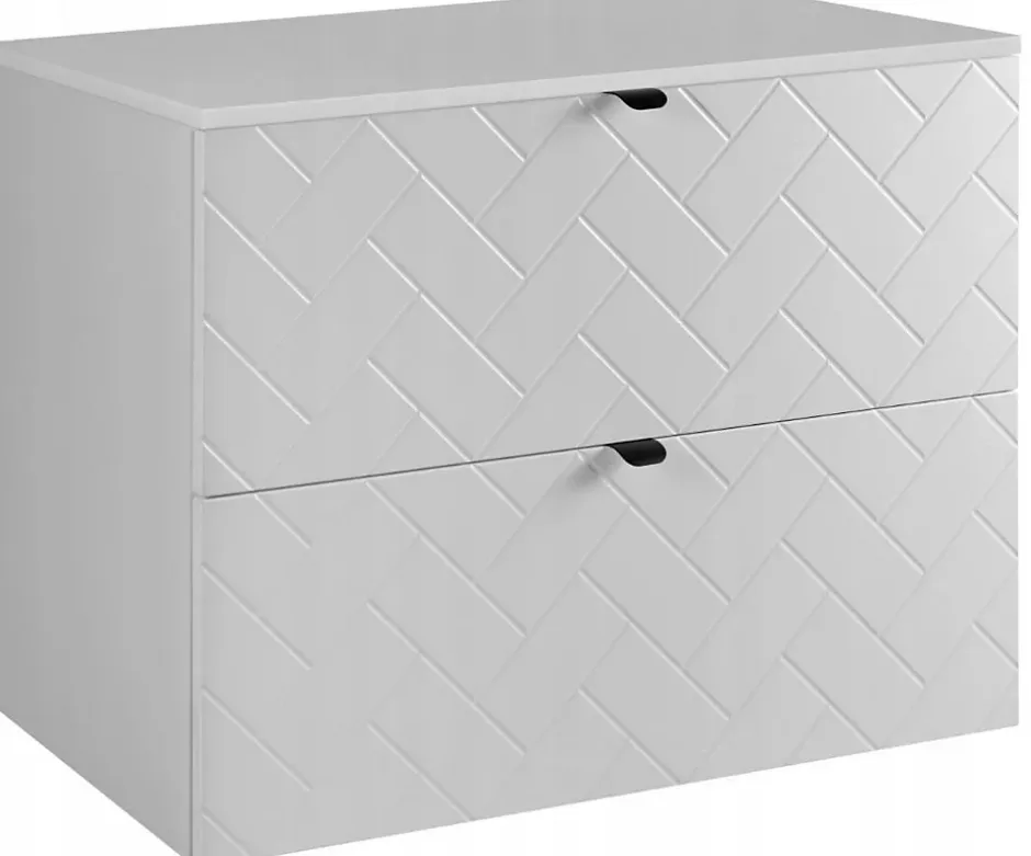 Furnidea Plan de travail pour meuble de salle de bain VENA FLOW blanc mat 80 cm
