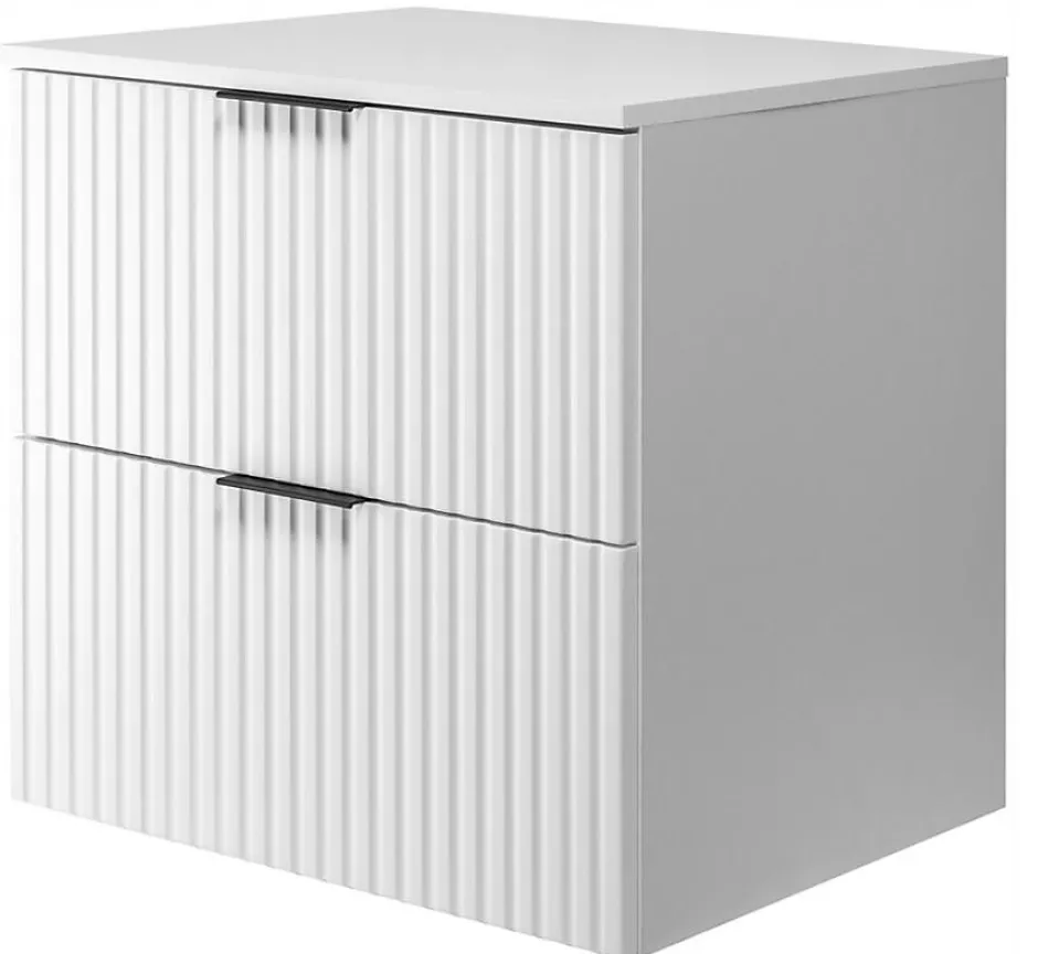 Furnidea Plan de travail pour meuble de salle de bain VENA FLOW blanc mat 80 cm