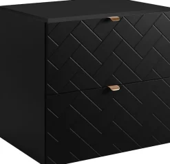 Furnidea Plan de travail pour meuble de salle de bain VENA FLOW noir mat 60 cm