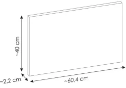 Furnidea Plan de travail pour meuble de salle de bain LINE REED GREEN vert SAUGE 60 cm* Plan De Travail Salle De Bains