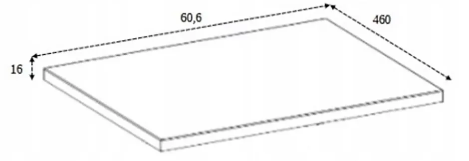 Furnidea Plan de travail pour meuble de salle de bain VENA FLOW cachemire mat 80 cm