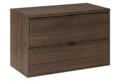 Furnidea Plan de travail pour meuble de salle de bain TERRA VILLA coloris noyer foncé 80 cm* Plan De Travail Salle De Bains