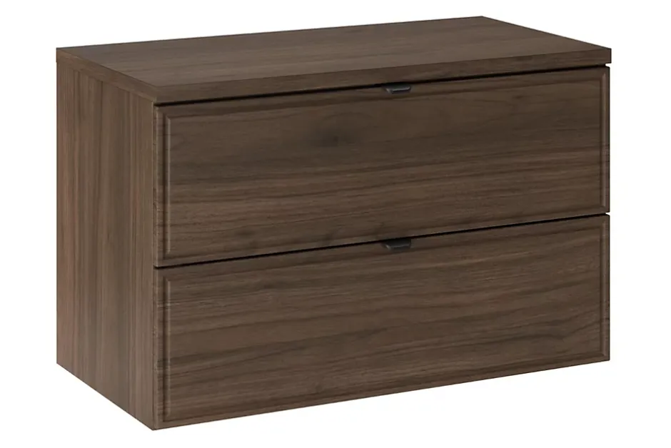 Furnidea Plan de travail pour meuble de salle de bain TERRA VILLA coloris noyer foncé 80 cm* Plan De Travail Salle De Bains