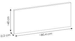 Furnidea Plan de travail pour meuble de salle de bain LINE REED GREEN vert SAUGE 80 CM