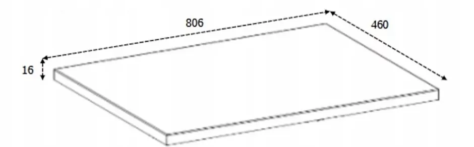 Furnidea Plan de travail pour meuble de salle de bain VENA FLOW chêne Craft 80 cm