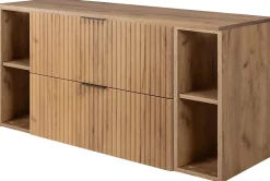 Furnidea Plan de travail pour meuble de salle de bain VENA FLOW chêne Craft 120 cm* Plan De Travail Salle De Bains