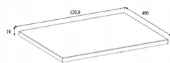 Furnidea Plan de travail pour meuble de salle de bain SIMPLE en chêne clair 120 cm* Plan De Travail Salle De Bains