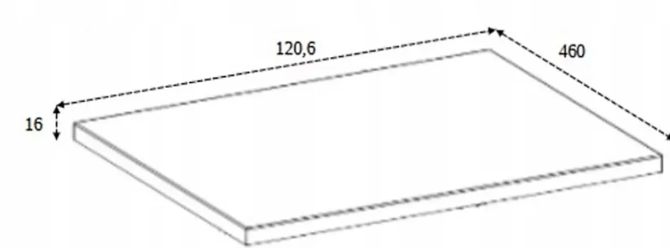Furnidea Plan de travail pour meuble de salle de bain VENA FLOW blanc mat 120 cm* Plan De Travail Salle De Bains