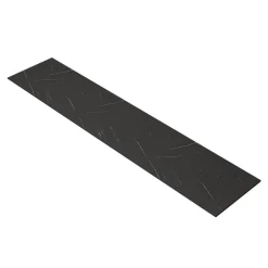 GoodHome Plan de travail réversible compact 1 face aspect marbre noir / 1 face noir mat Nepeta L.300 x l.62 x Ép.1,2 cm