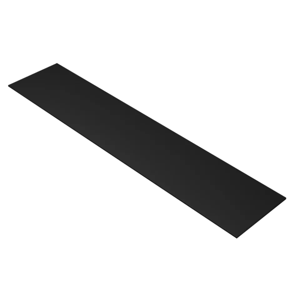 GoodHome Plan de travail réversible compact 1 face aspect marbre noir / 1 face noir mat Nepeta L.300 x l.62 x Ép.1,2 cm