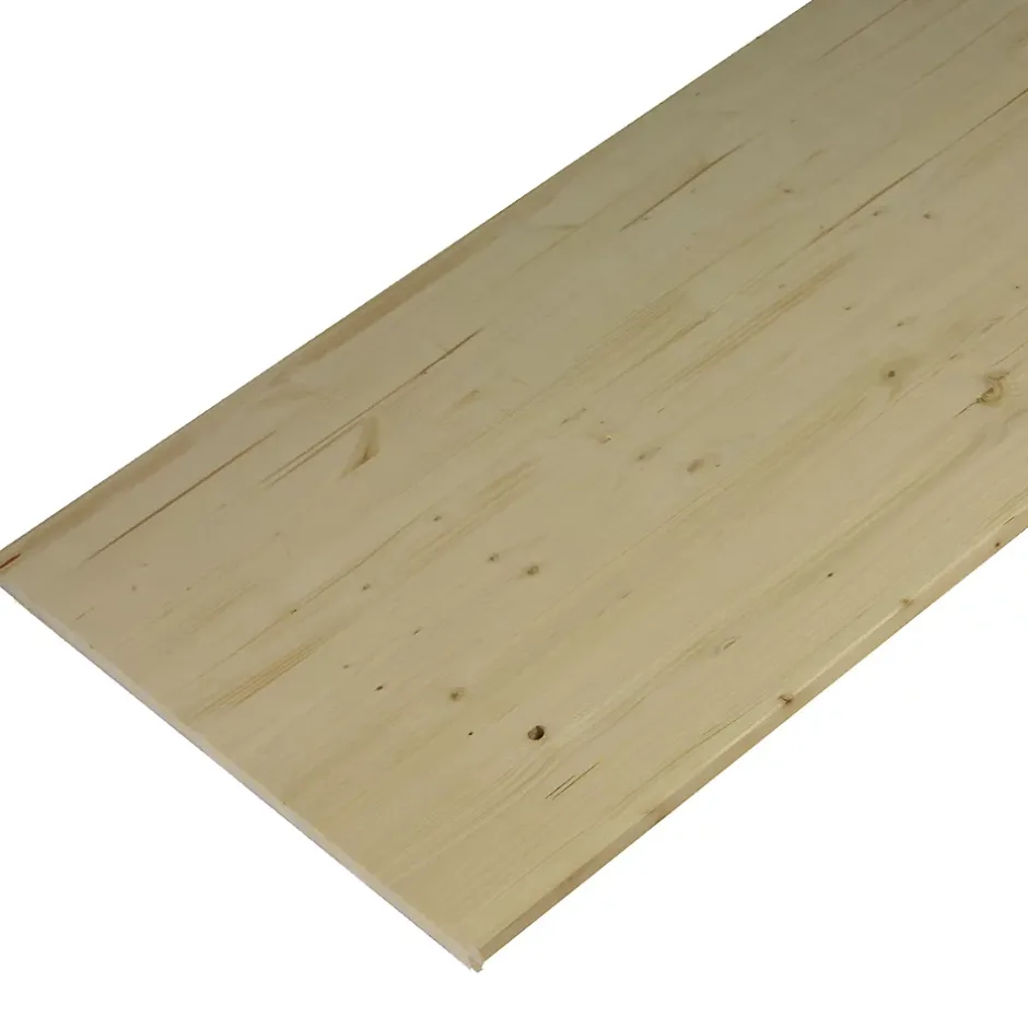 Forestea Plan de travail sapin massif lamellé collé abouté 2500 x 600 x 28 mm