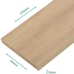 Forestea Plan de travail stratifié chêne 2750 x 640 x 38 mm