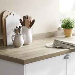 GoodHome Plan de travail stratifié aspect bois Kabsa L.300 x l.62 x Ép.3,8 cm