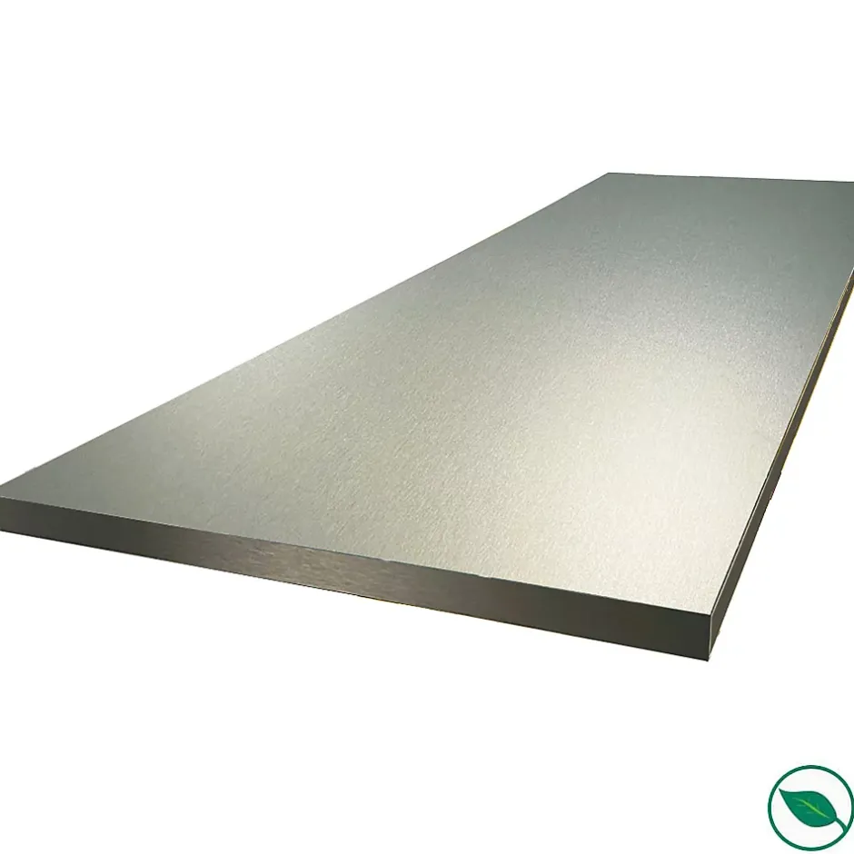 Forestea Plan de travail stratifié HPL aluminium 2000 x 650 x 38 mm* Plan De Travail Buanderie