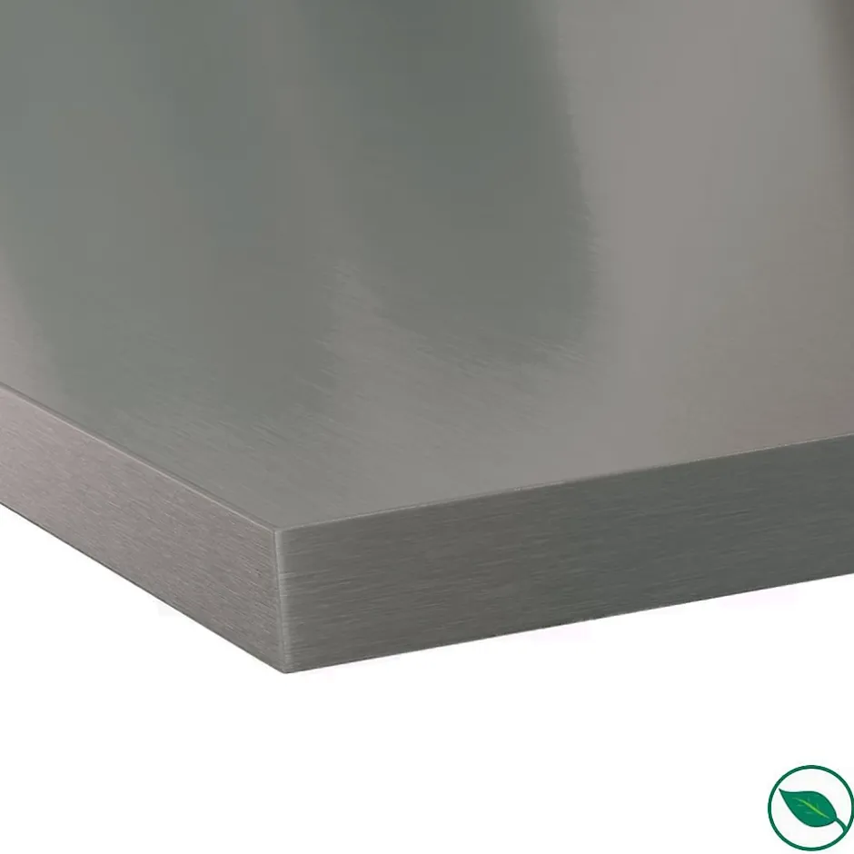 Forestea Plan de travail stratifié HPL aluminium 2000 x 650 x 38 mm* Plan De Travail Buanderie