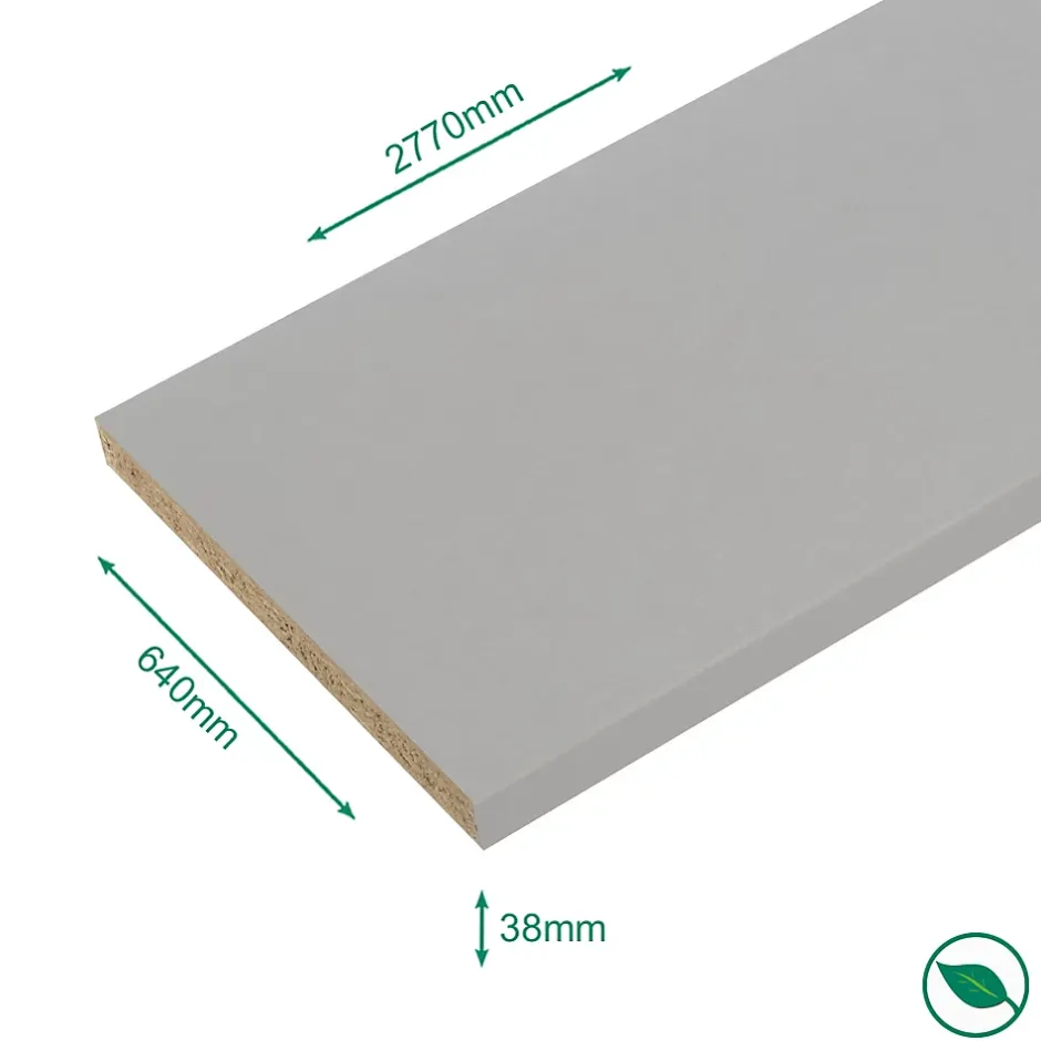 Forestea Plan de travail stratifié aluminium 2770 x 640 EP 38 mm* Plan De Travail Buanderie