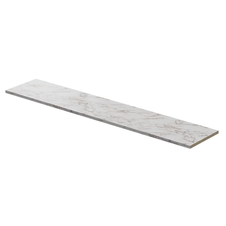 Plan de travail stratifié aspect marbre beige GoodHome Berberis L.300 x Ép.3,8 cm