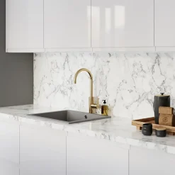 GoodHome Plan de travail stratifié aspect quartzite Berberis L.300 x Ép.3,8 cm