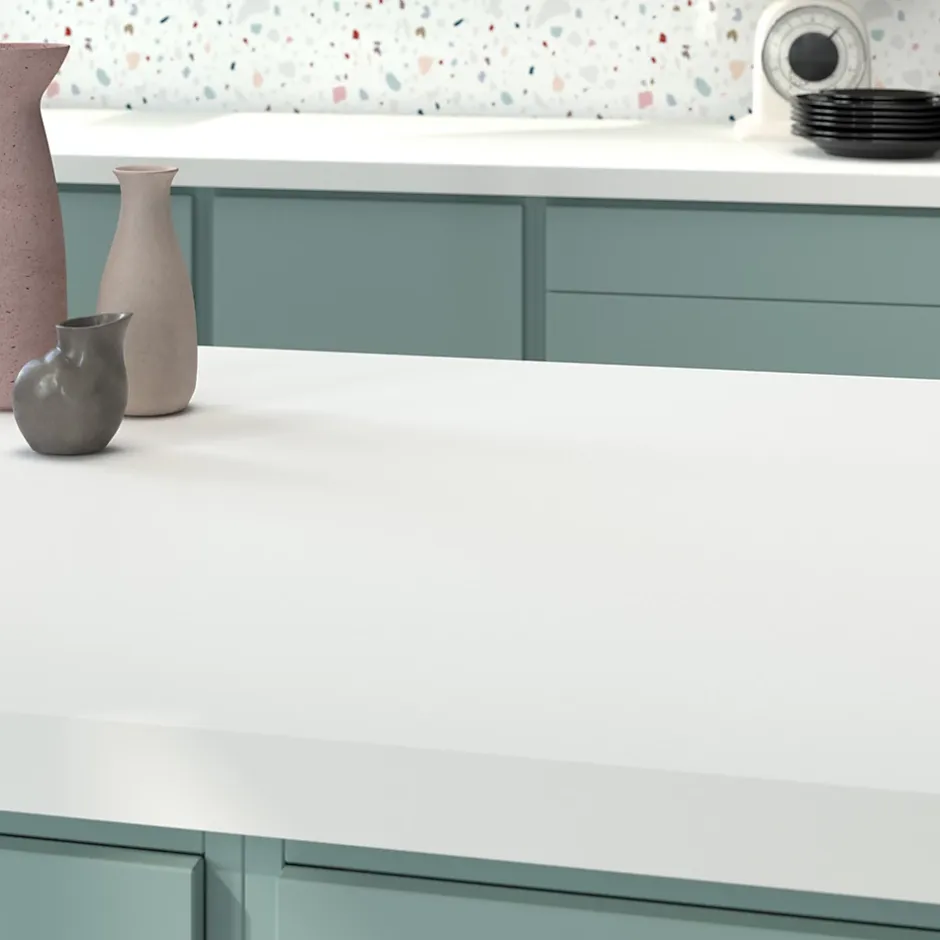 Forestea Plan de travail stratifié Blanc 1800 x 600 EP 28 mm* Plan De Travail Buanderie