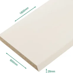 Forestea Plan de travail stratifié Blanc 1800 x 600 EP 28 mm* Plan De Travail Buanderie