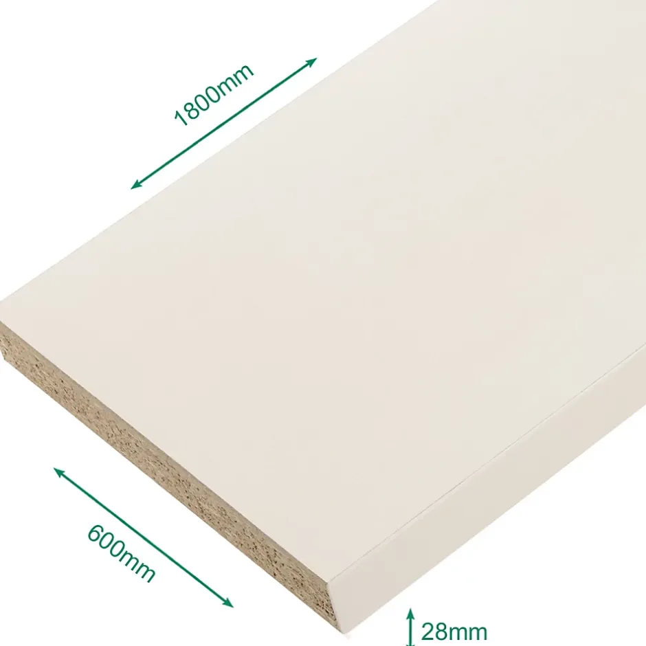 Forestea Plan de travail stratifié Blanc 1800 x 600 EP 28 mm* Plan De Travail Buanderie
