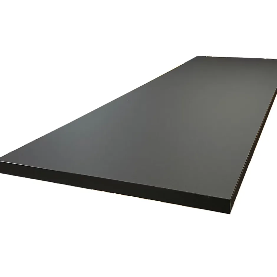 Forestea Plan de travail stratifié HPL noir mat 2000 x 650 x 38 mm