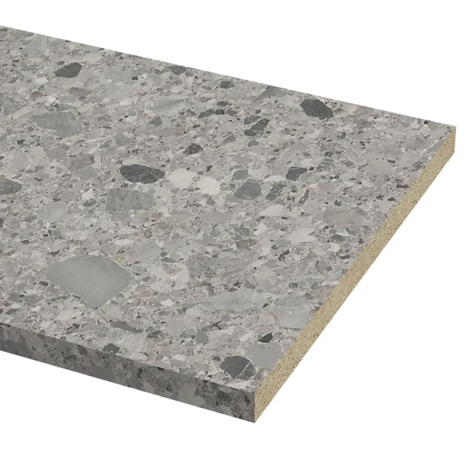 GoodHome Plan de travail stratifié décor ceppo gris Berberis L.300 x Ép.3,8 cm* Plan De Travail Buanderie
