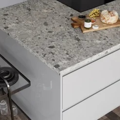 GoodHome Plan de travail stratifié décor ceppo gris Berberis L.300 x Ép.3,8 cm* Plan De Travail Buanderie