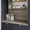 GoodHome Plan de travail stratifié effet bois grège Kala L.300 x Ép.3,8 cm