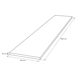 GoodHome Plan de travail stratifié décor fusion granit Berberis L.300 x Ép.3,8 cm