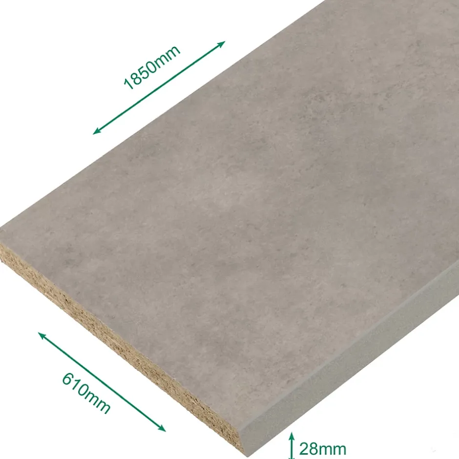 Forestea Plan de travail stratifié béton 1850 x 610 x 28 mm* Plan De Travail Buanderie