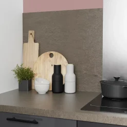 GoodHome Plan de travail stratifié aspect oxydé Kabsa L.300 x l.62 x Ép.3,8 cm