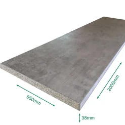 Forestea Plan de travail stratifié minéral 2000 x 650 x 38 mm* Plan De Travail Buanderie