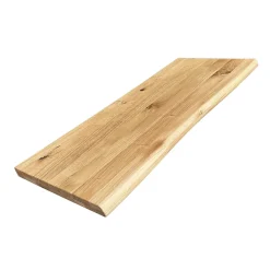 Wood&Sens Plan de vasque Chêne Pré-Huilé bois bord naturel, l.151 x H.49 cm, Ep.40 mm