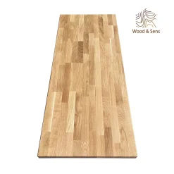 Wood&Sens Plan de vasque Chêne Pré-Huilé bois massif, l.151 x H.49 cm, Ep.36 mm