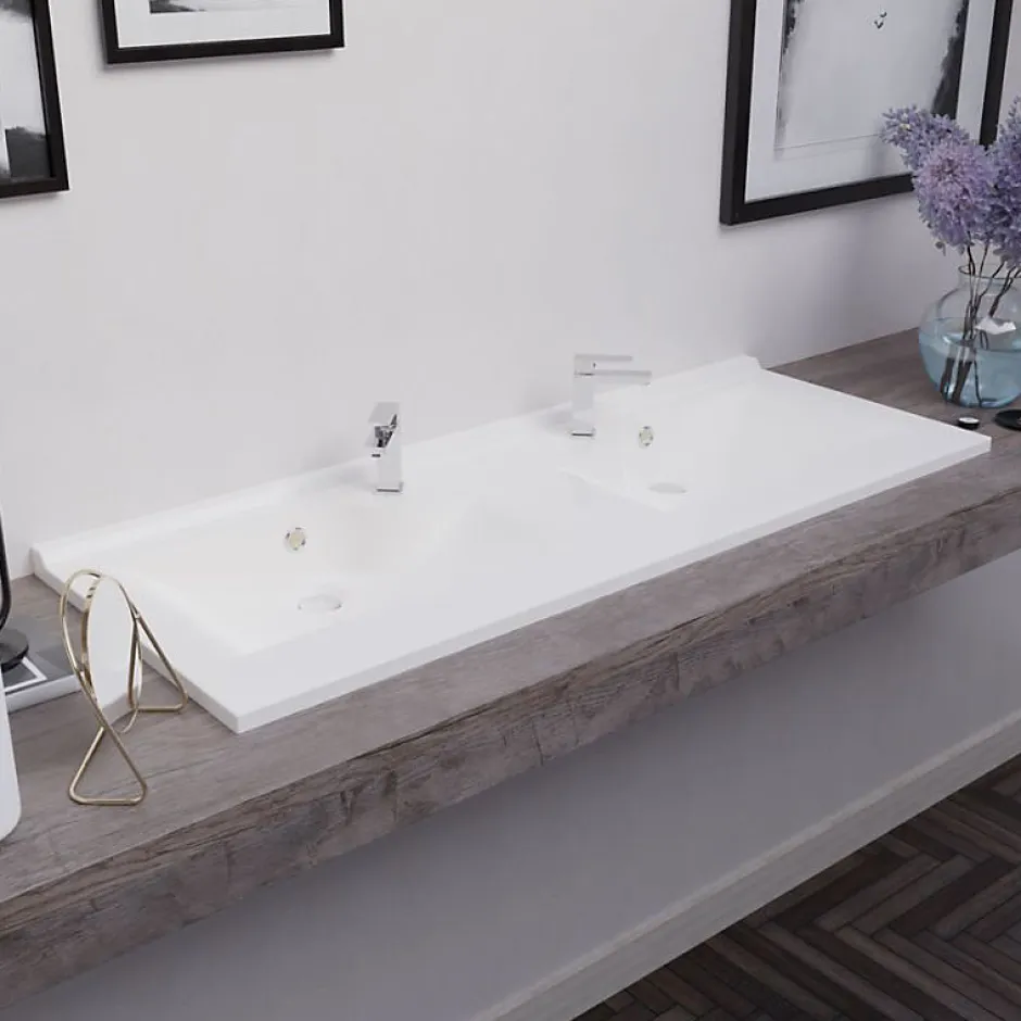 Cuisibane Plan double vasque design 120 cm RESILOGE* Plan Double Vasque