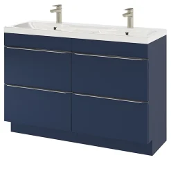 GoodHome Plan double vasque en résine blanc Mila 120 cm* Plan Double Vasque