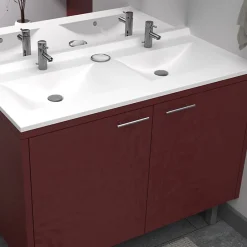 Cuisibane Plan double vasque en résine de synthèse RESIPLAN - 120 cm
