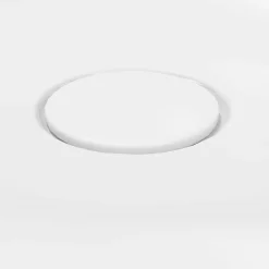GoodHome Plan double vasque l.120 x P.45 cm en céramique avec plage de dépose au centre, blanc, Kentia