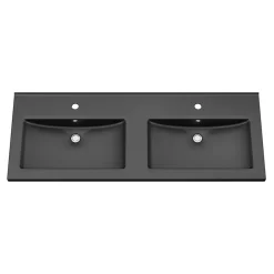 GoodHome Plan double vasque noir Nira 120 cm