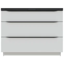 Plan double vasque noir mat en résine l.120 cm, Pamili* Plan Double Vasque