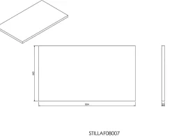 Naturel Plan Stilla 80x2,5x46 cm noir (STILLAF08007)* Plan De Travail Salle De Bains
