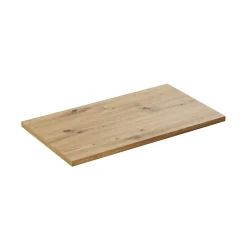 Meublorama Plan pour meuble sous vasque BRAZZA 80 cm Chene clair Epaisseur 2,5 cm À poser* Plan Double Vasque