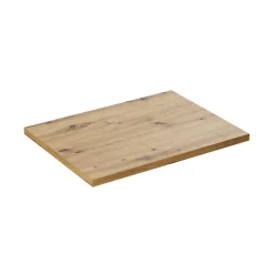 Meublorama Plan pour meuble sous vasque BRAZZA 60 cm Chene clair Epaisseur 2,5 cm À poser* Plan Double Vasque