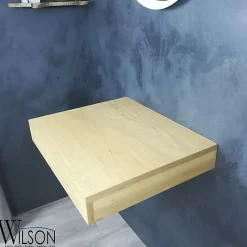 Wilson Plan salle de bain suspendu 60 cm Chêne naturel - Monica