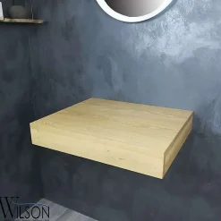 Wilson Plan salle de bain suspendu 60 cm Chêne naturel - Monica