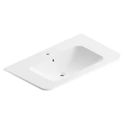 Plan simple vasque à encastrer résine blanc mat Alba 86 cm