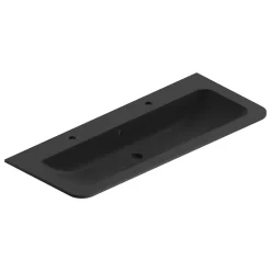 Plan simple vasque à encastrer noir mat en résine l.121 cm, Alba* Plan Simple Vasque