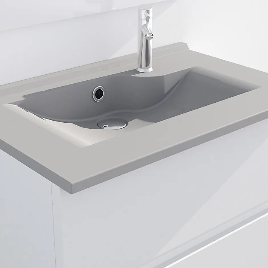 Cuisibane Plan simple vasque design gris RESILOGE - 70 cm