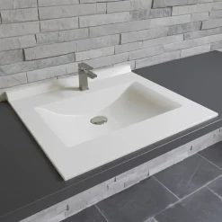Cuisibane Plan simple vasque en résine de synthèse RESIPLAN - 60 cm* Plan Simple Vasque